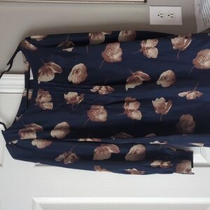 Blu Pepper Navy Floral Skirt